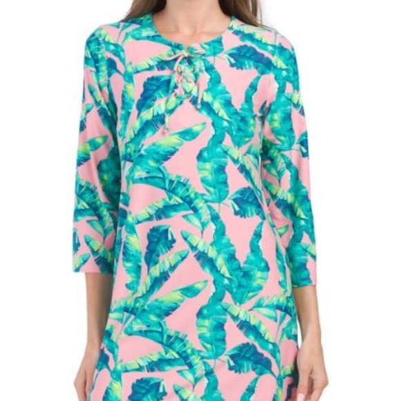 NWT CABANA LIFE Upf 50 Palm Cover-up Dress M - Picture 2 of 10